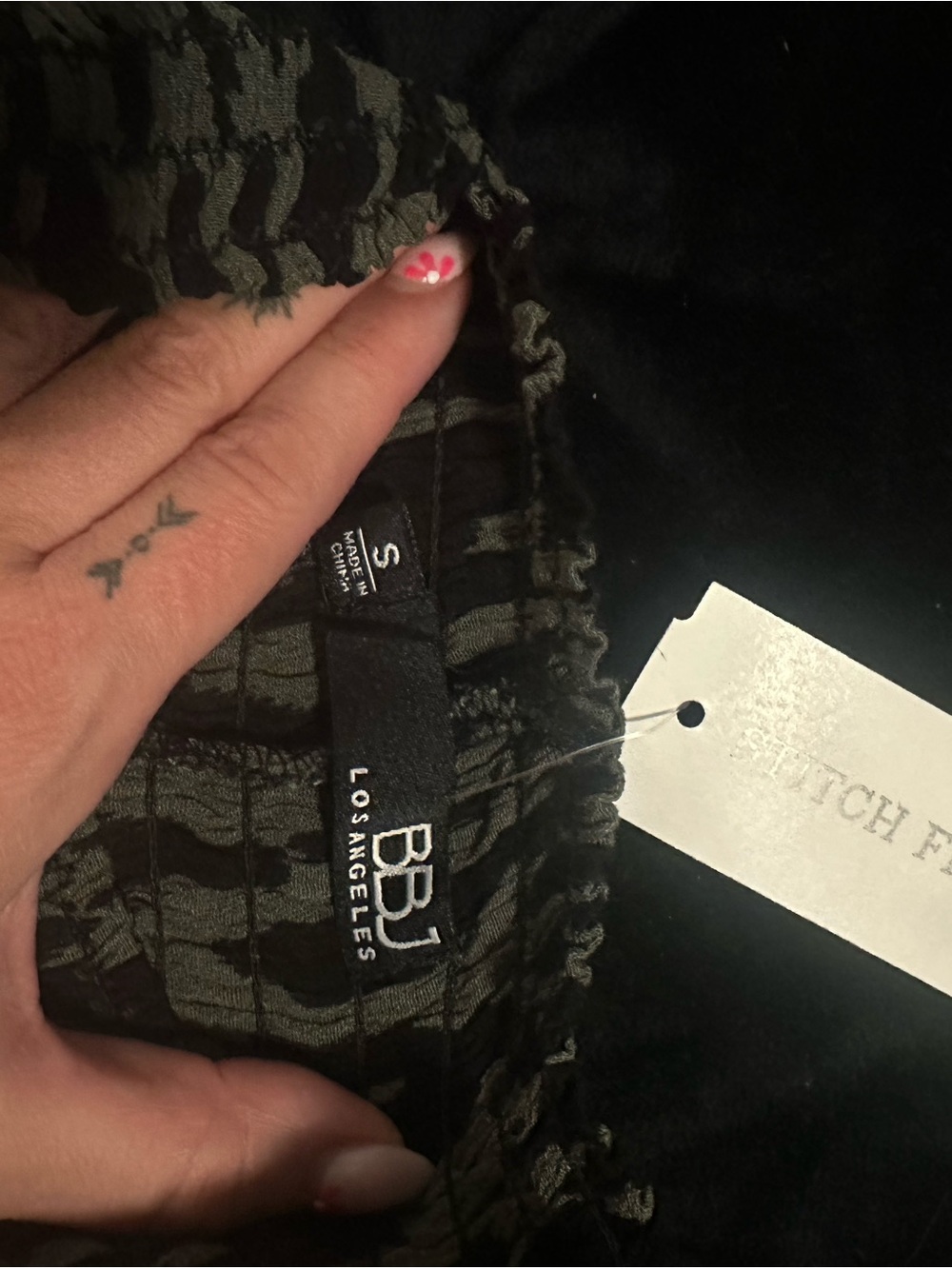 Wide Leg Leopard Print Palazzo Pants - Black - Picture 4 of 4